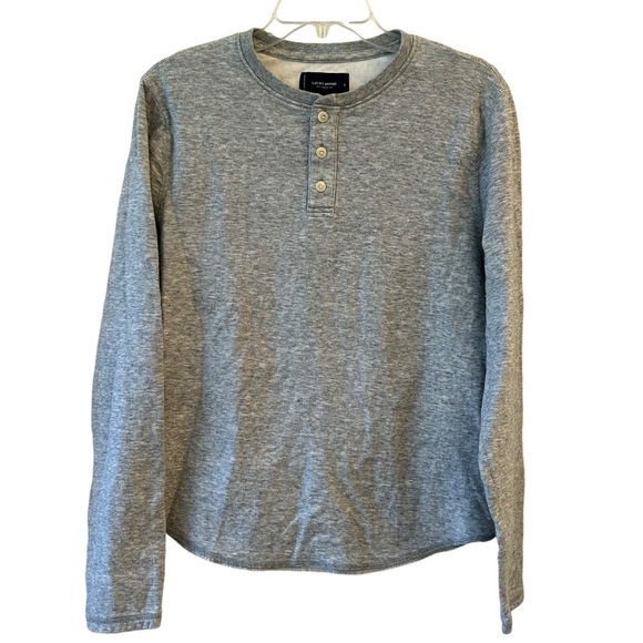 Lucky Brand Heavy Weight Warm Henley Long Sleeve Small 🩶 Gray - Picture 1 of 4